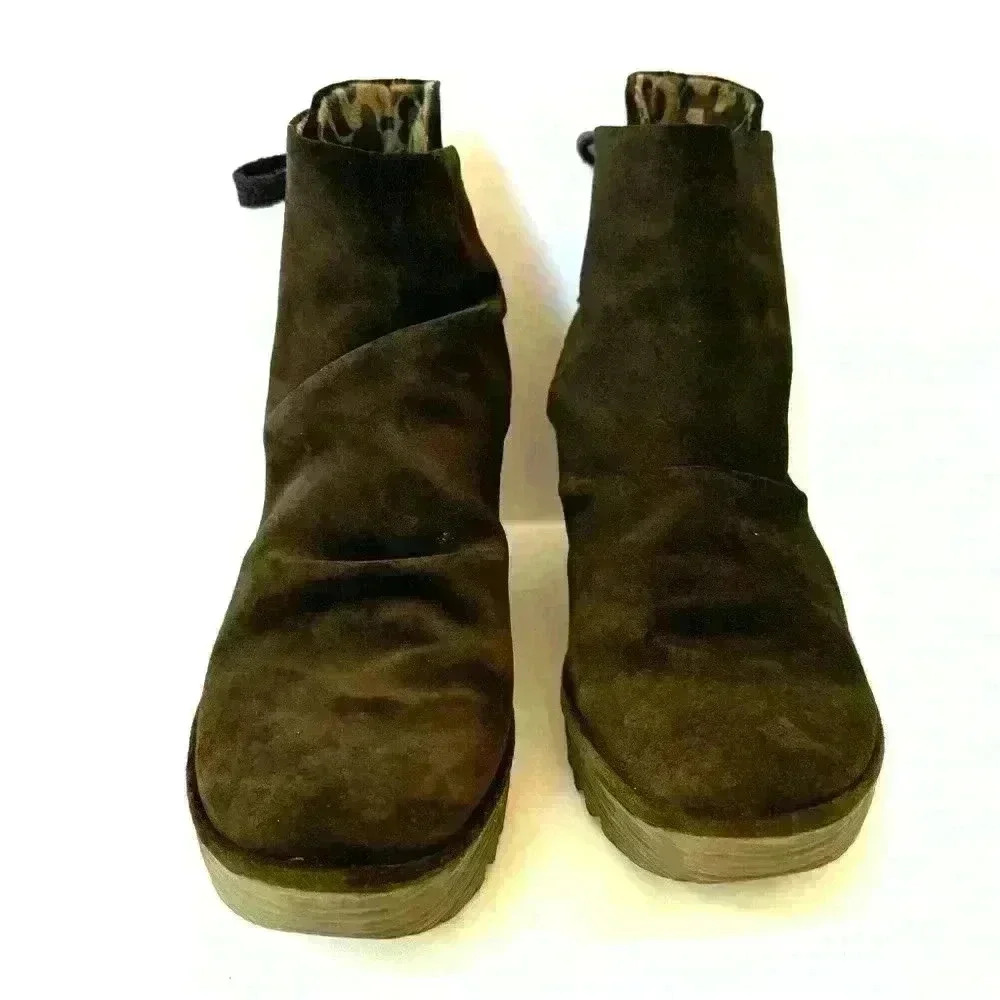 FLY London Women's Yama Ankle Boot Dark brown EU 40 US 9 EUC - Picture 3 of 9